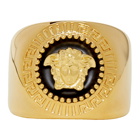 Versace Gold and Black Medusa Ring