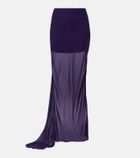 De La Vali Diosa georgette maxi skirt