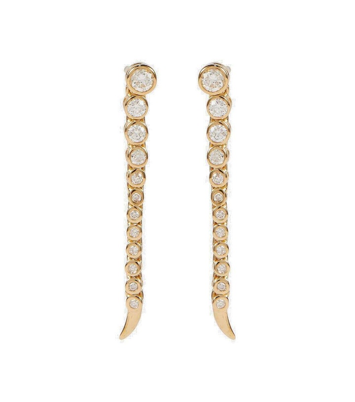 Photo: Ondyn Short Continuum 14kt yellow gold drop earrings with diamonds