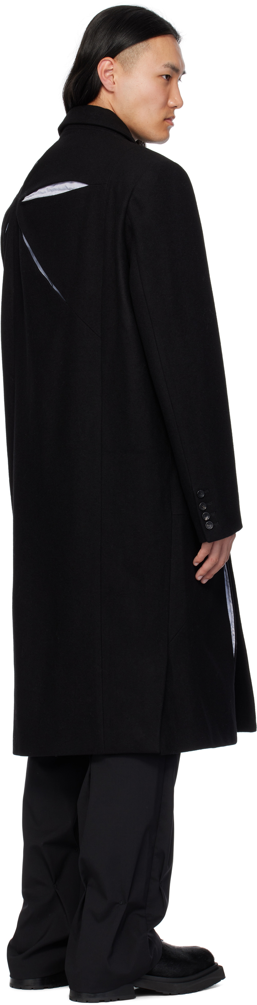 KUSIKOHC Black Origami Long Coat
