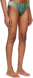Jean Paul Gaultier Blue 'The Spirale' Swim Briefs