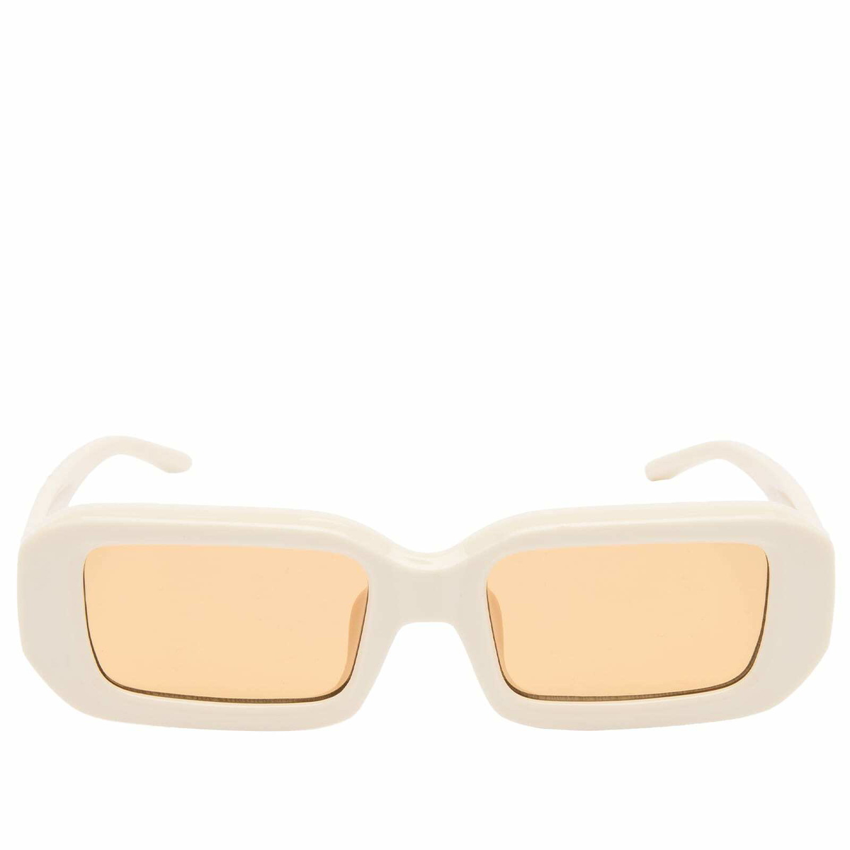 Le Specs x No Problemo Blackpool Sunglasses in Off White/Amber Tint 