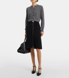 Ferragamo Zip-up belted pencil skirt