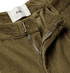 Folk - Signal Tapered Pleated Cotton-Corduroy Trousers - Brown