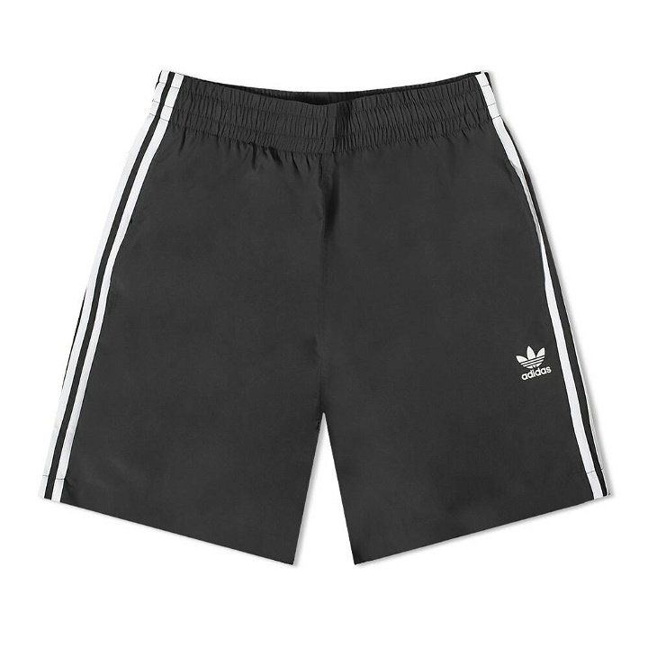 Photo: Adidas Men's 3 Stripe Swim Short in Black