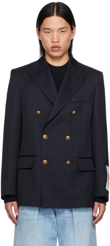 Photo: Golden Goose Navy Double-Breasted Blazer