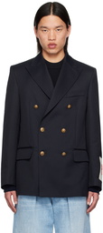 Golden Goose Navy Double-Breasted Blazer