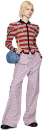 Cormio Beige & Red Divna Cardigan