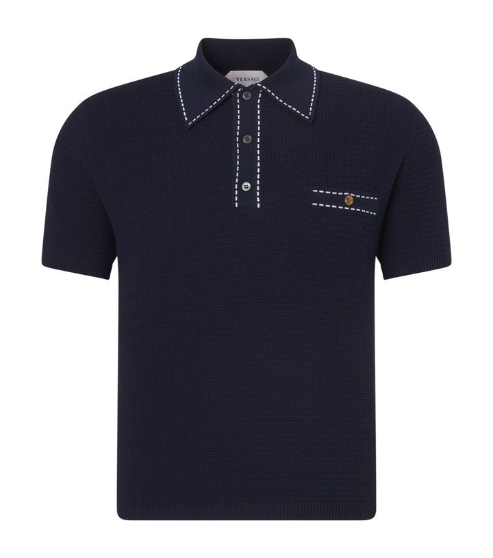 Photo: Versace Cotton polo sweater