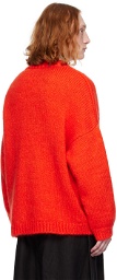 Cordera Orange Fuzzy Crewneck
