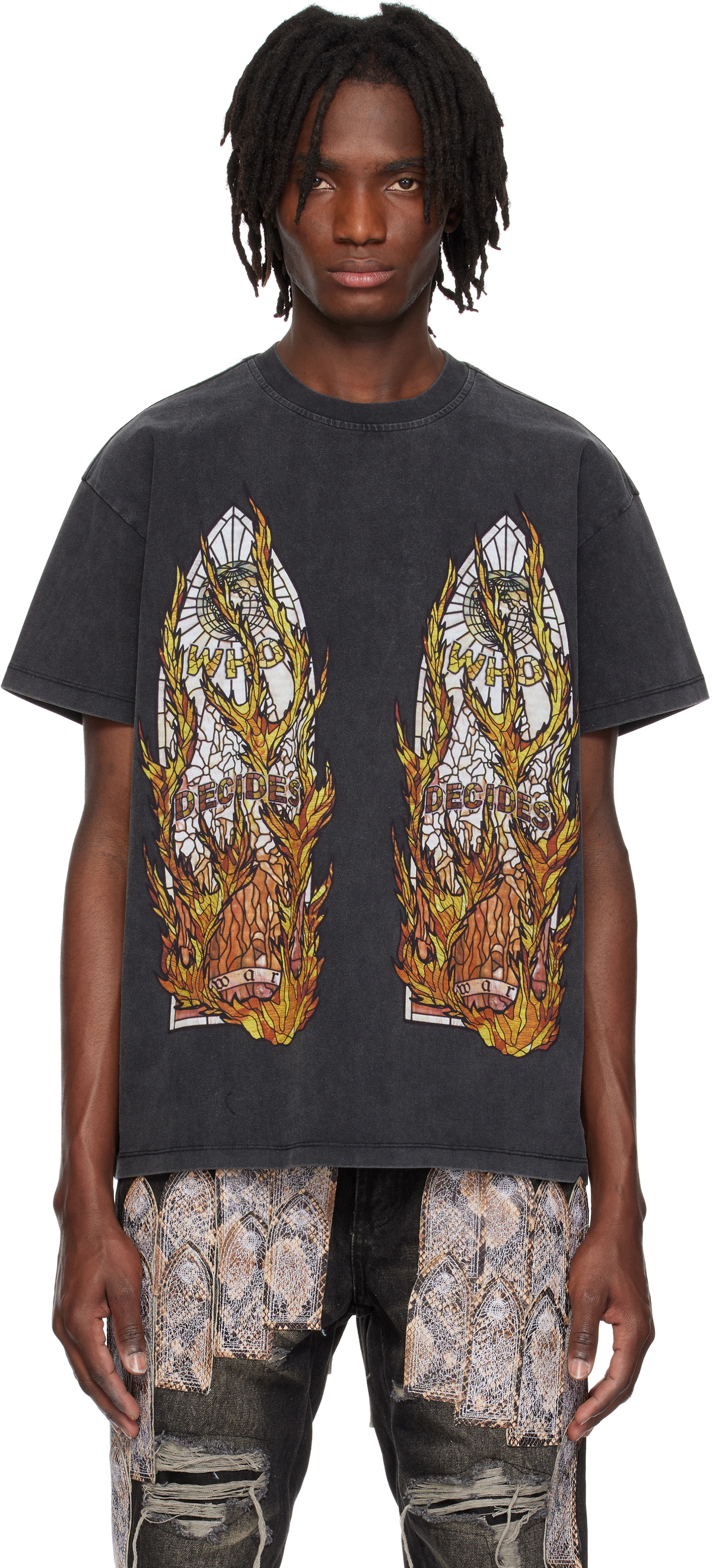Who Decides War Beige City T-Shirt WHO DECIDES WAR by Ev Bravado