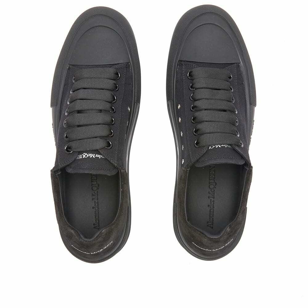 Alexander McQueen Men's Plimsole Sneakers in Black Alexander McQueen