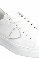 Philippe Model Temple Low Sneakers In White Leather
