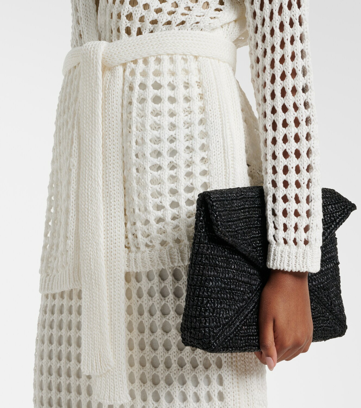 Max Mara Gelo open-knit cotton wrap cardigan