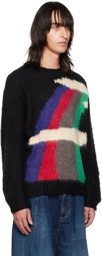 JieDa Black Rainbow Sweater