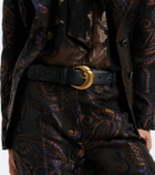 Etro Embroidered leather belt