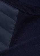 Belstaff Kerrigan Panelled Shoulders Wool-blend Jumper Navy