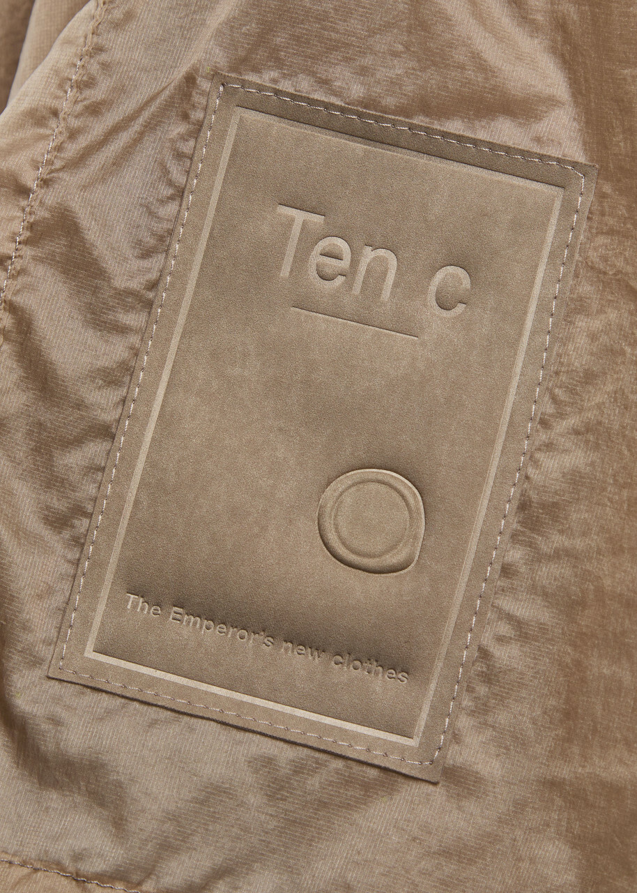Ten C Skye Panelled Shell Jacket Light Grey