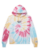 GALLERY DEPT. - Marina Distressed Logo-Print Tie-Dyed Cotton-Blend Jersey Hoodie - Multi