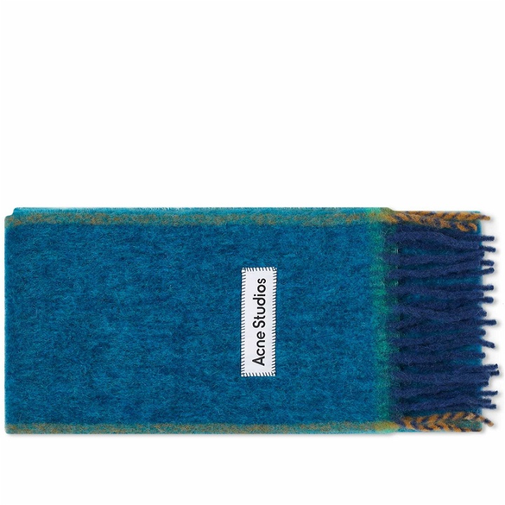 Photo: Acne Studios Men's Vally Solid Scarf in Turquoise Blue