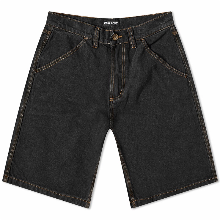 Photo: Pass~Port Men's Workers Club Denim Short in Washed Black