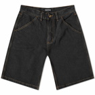 Pass~Port Men's Workers Club Denim Short in Washed Black