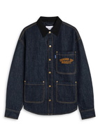 House OF Sunny Designer-embroidered Denim Shirt Indigo