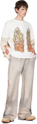 Who Decides War Off-White Flame Glass Double T-shirt