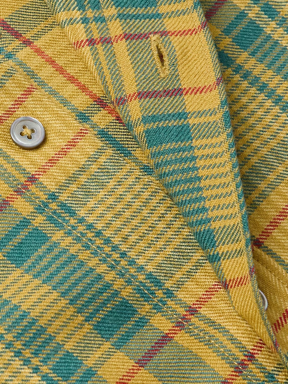 The Elder Statesman - Pashmina Checked Wool and Cashmere-Blend Shirt - Yellow