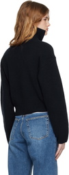 A.P.C. Navy Large Rib Sweater