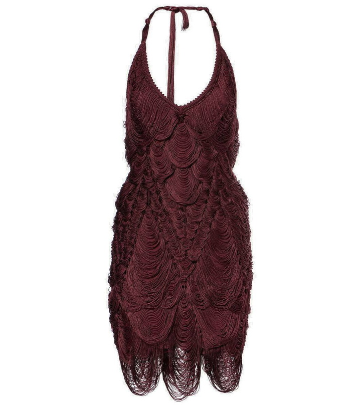Photo: Ferragamo Halterneck silk-blend minidress