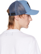 AMIRI Blue Embroidered Trucker Cap