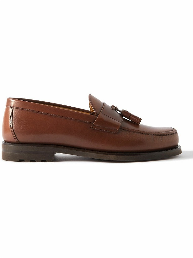 Photo: Brunello Cucinelli - Tasselled Leather Loafers - Brown