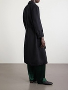 Enfants Riches Déprimés - Logo-Embroidered Belted Wool and Cashmere-Blend Robe - Black