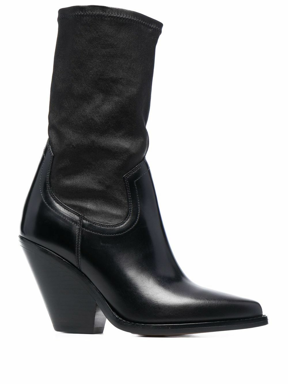 ISABEL MARANT - Leather Heel Ankle Boots Isabel Marant