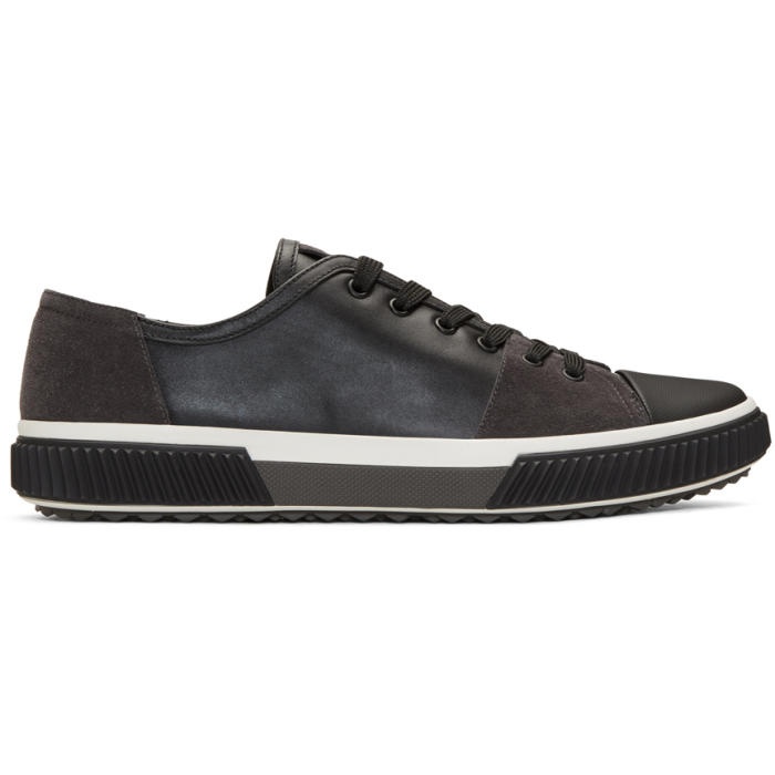 Photo: Prada Black Leather and Suede Sneakers