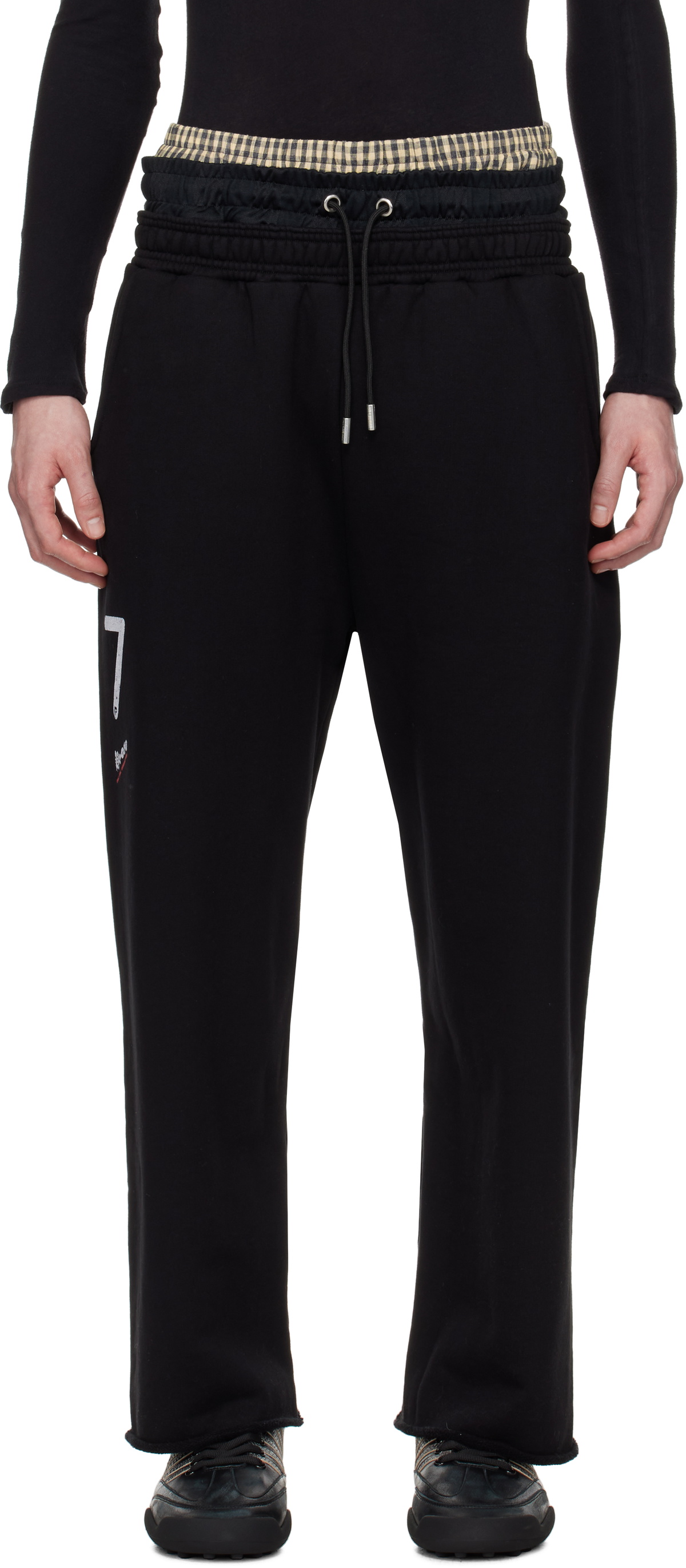 Prototypes Black '07' Cropped Sweatpants