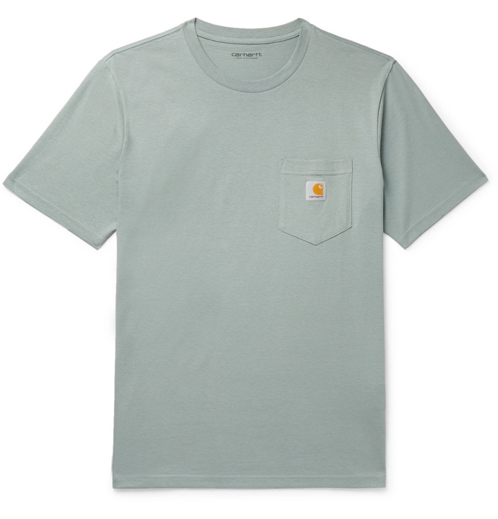 Photo: Carhartt WIP - Logo-Appliquéd Cotton-Jersey T-Shirt - Green