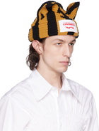 Charles Jeffrey Loverboy Black & Yellow Striped Beanie