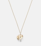 Persée Heart Locket 9kt gold necklace with diamonds
