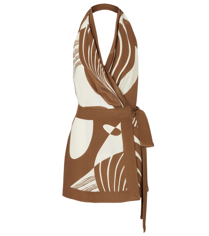 Photo: SIR Almara printed silk wrap dress