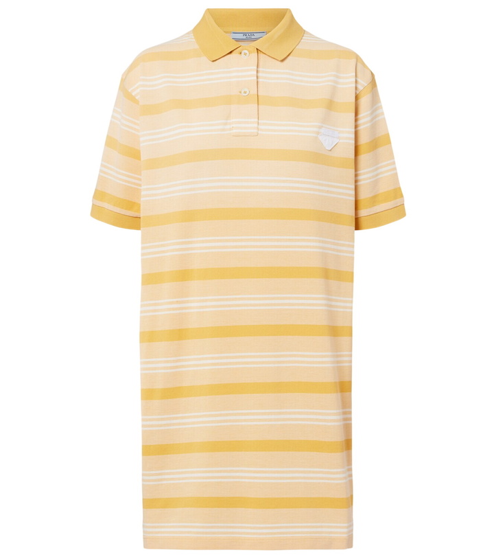 Photo: Prada Striped cotton piqué minidress