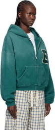 ERL Green Letterman Hoodie