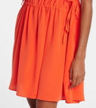 Asceno Como ruched silk crêpe minidress