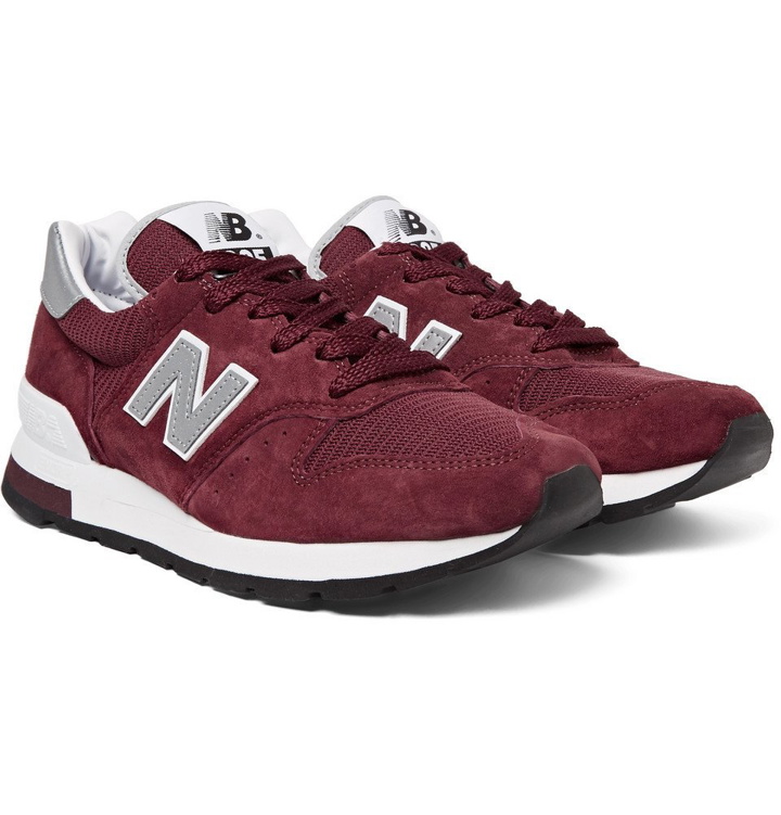 Photo: New Balance - 995 Suede, Mesh and Leather Sneakers - Men - Burgundy