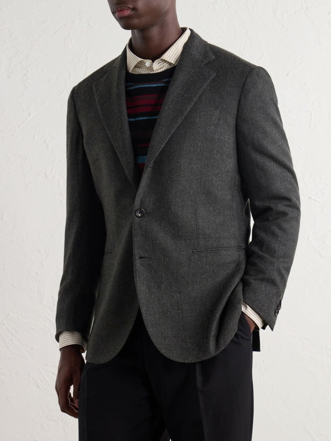 J. Mueser - Waverly Cashmere-Twill Blazer - Gray