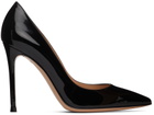 Gianvito Rossi Black Leather Gianvito 105 Heels