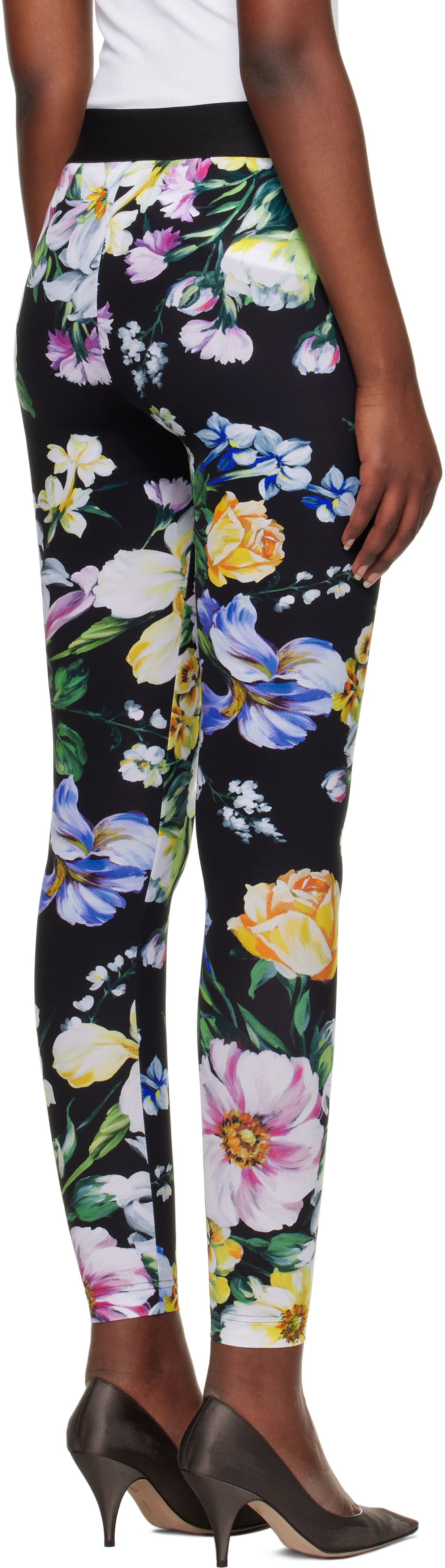 Dolce&Gabbana Black Printed Leggings