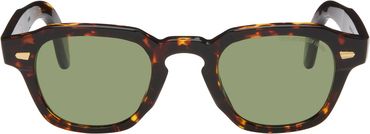 Photo: Cutler and Gross Brown 1420 Round Sunglasses