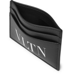 Valentino - Valentino Garavani Logo-Print Leather Cardholder - Black